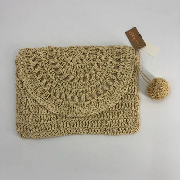 NEW 3AM Forever Paper Weave Clutch with Snap Close - Picture 9 of 10